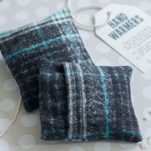 Teal and Black Squares | Hand Warmers