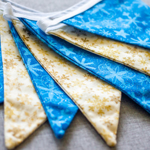 Blue and Gold Winter | Bunting