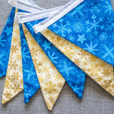 Blue and Gold Winter | Bunting